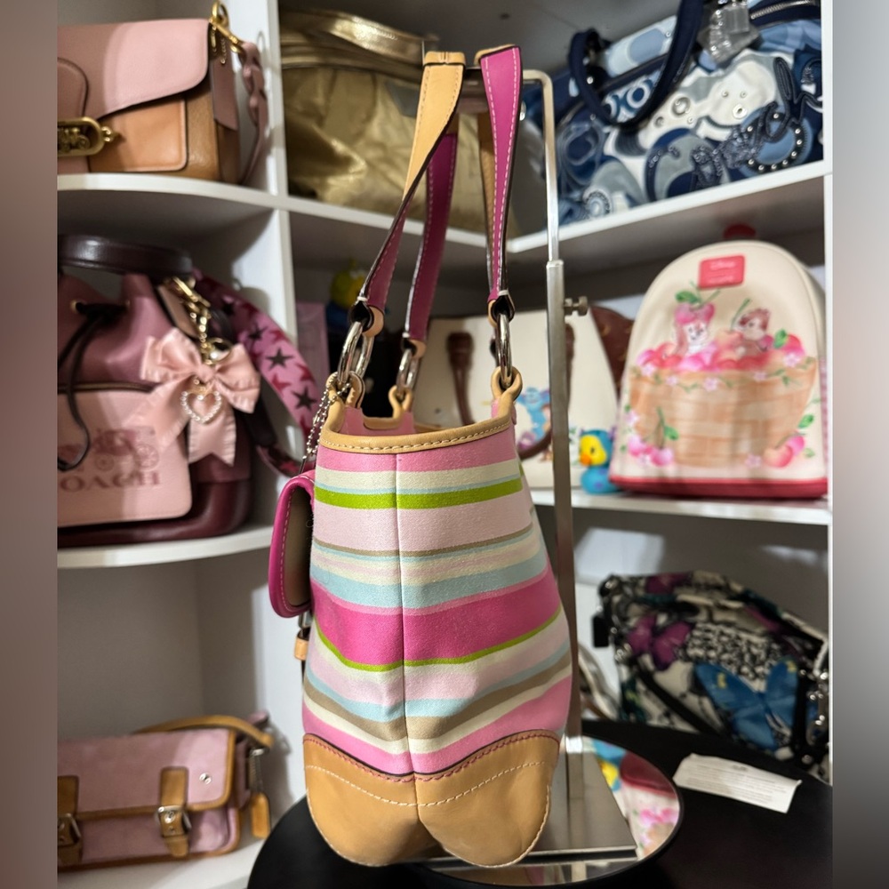 Coach Vintage SoHo Twill Striped Shoulder Bag - Picture 3 of 13